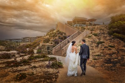 Alila Marea Beach Hotel bride and groom
