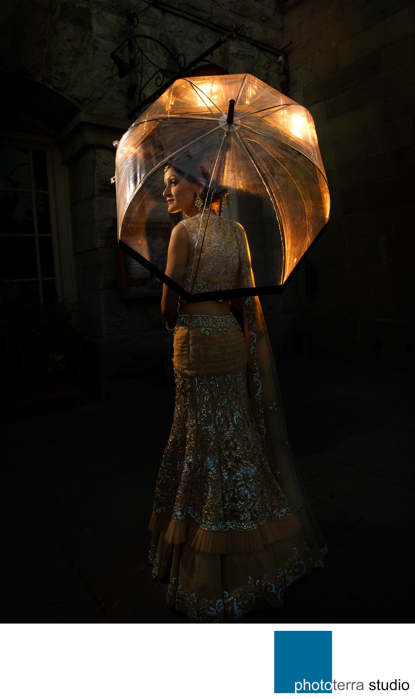Bride with Umbrella