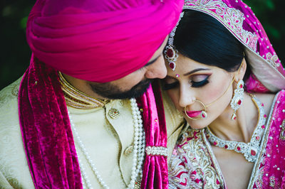 Fuchsia Punjabi Wedding Garments