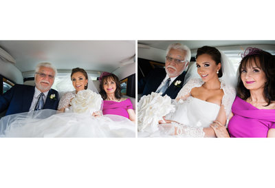 Limo Photos of our Bride with Parents
