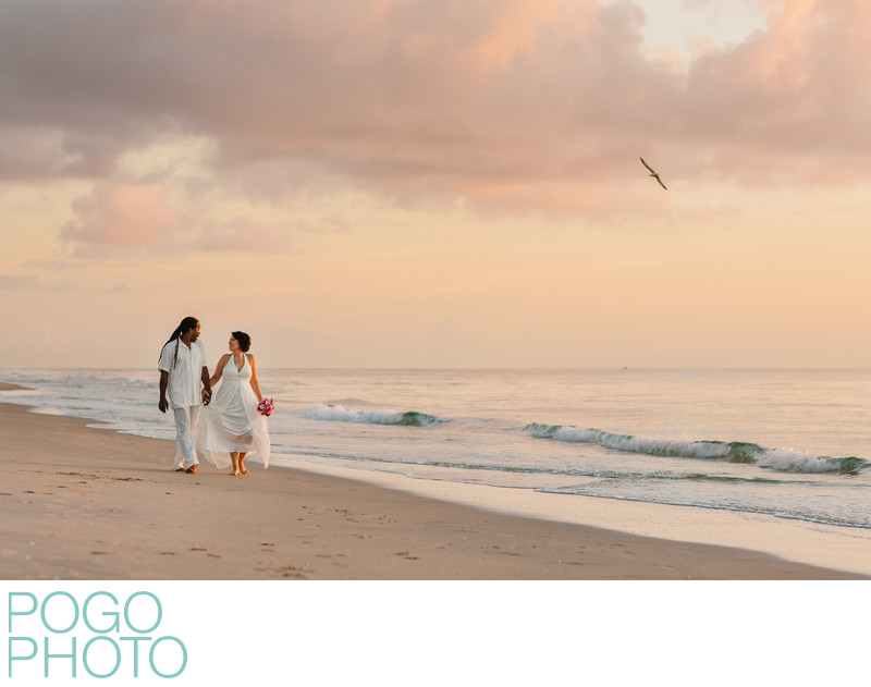 South Florida Elopement Photography on Beach at Sunrise