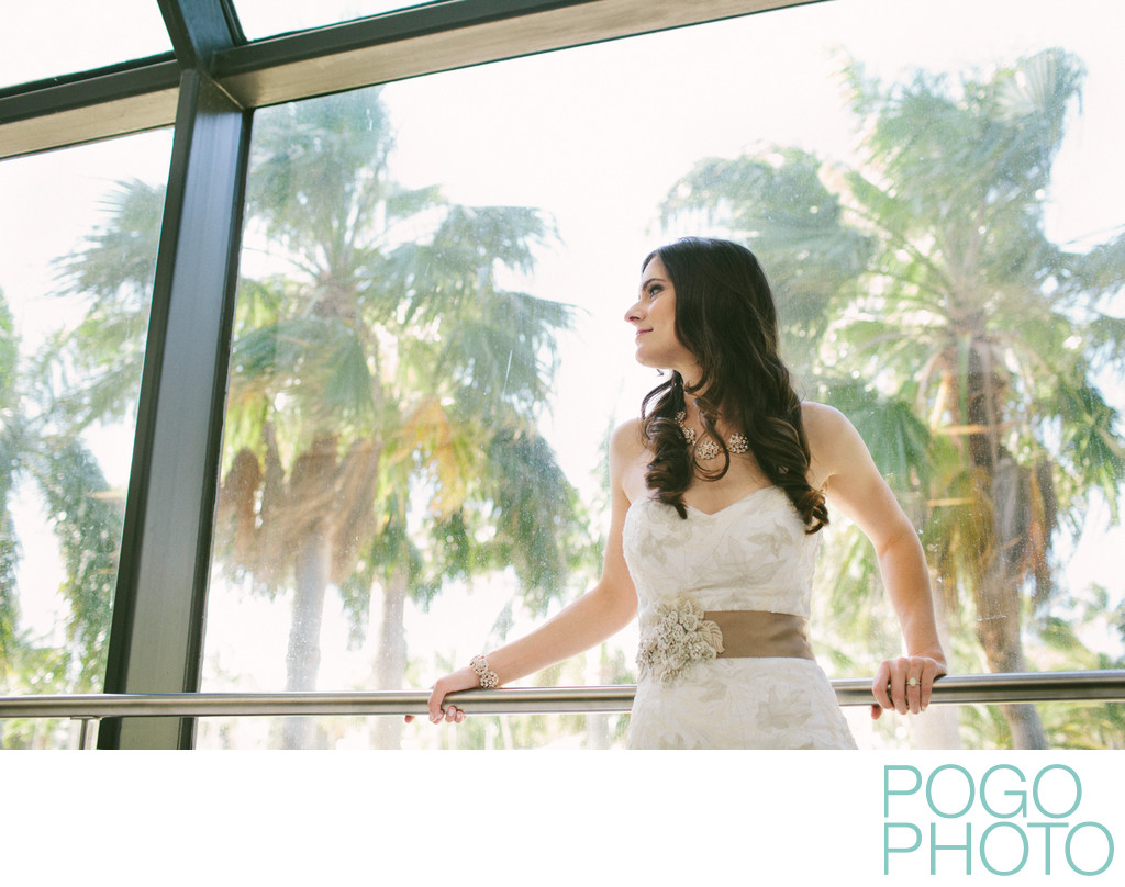 Modern indoor bridal portraits in South Florida