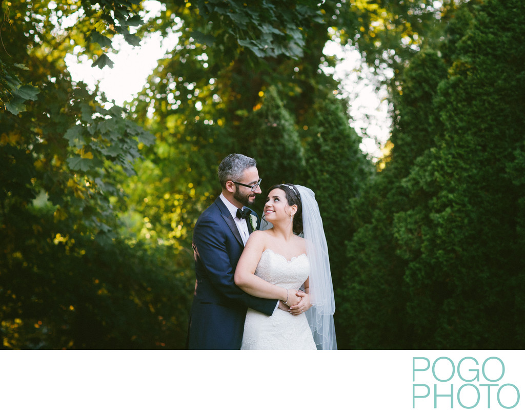Artistic Wedding Portraits with Soft Light in VT Woods