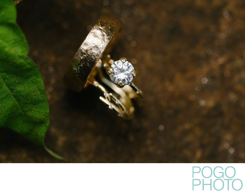 Delicate Branch Inspired Wedding Ring Set in Clemson SC