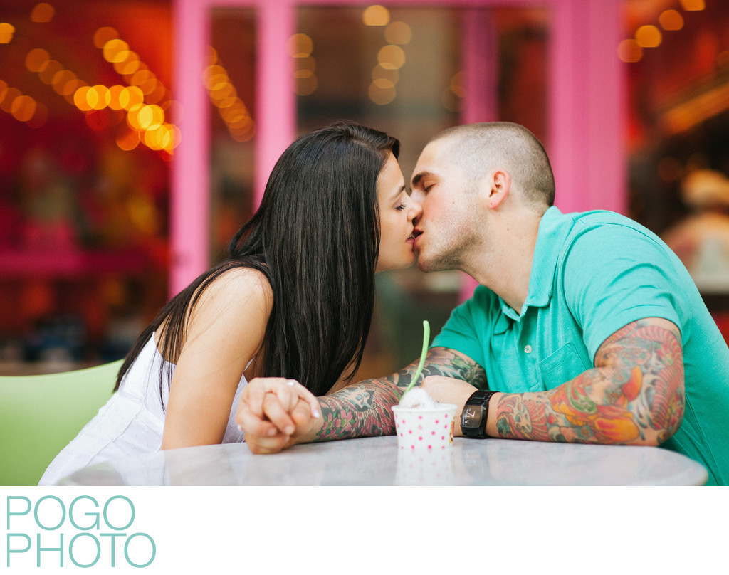 Colorful engagement portraits in West Palm Beach