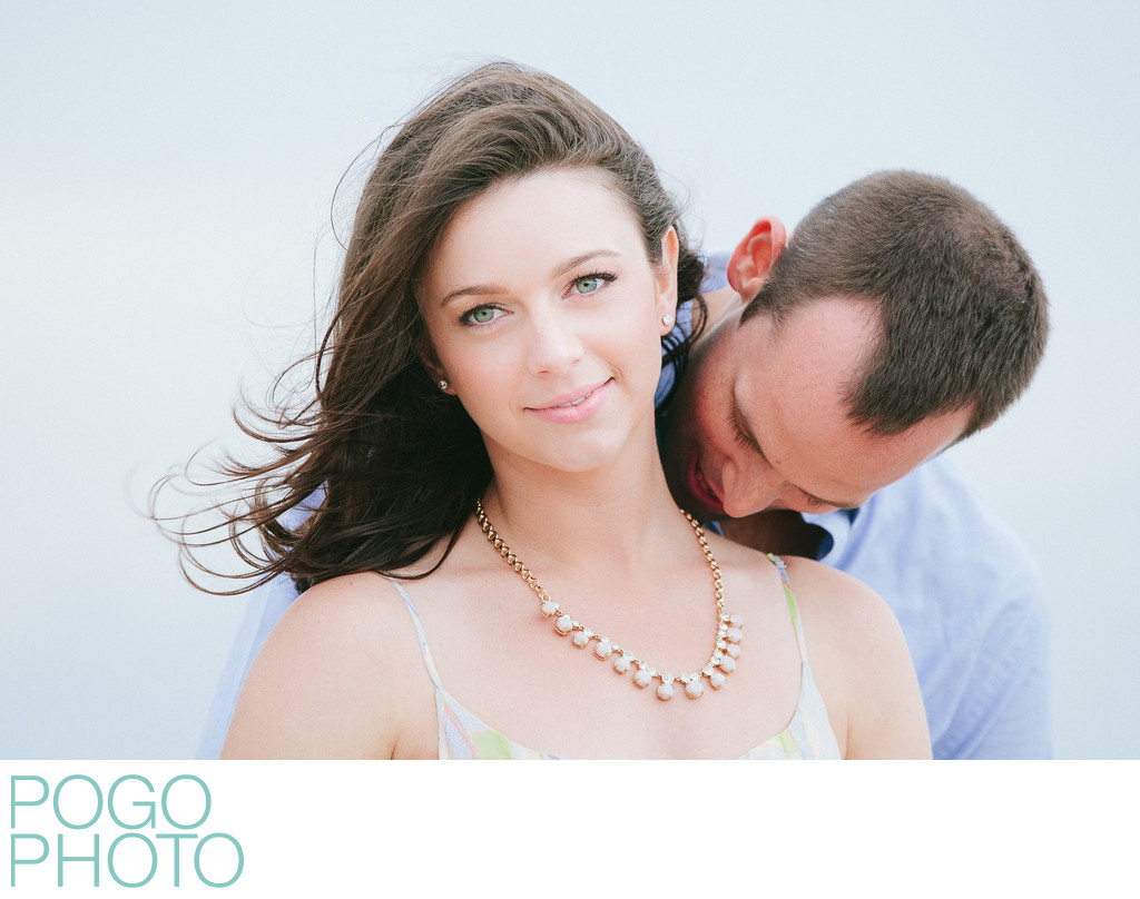 Striking beach engagement portraits on Singer Island