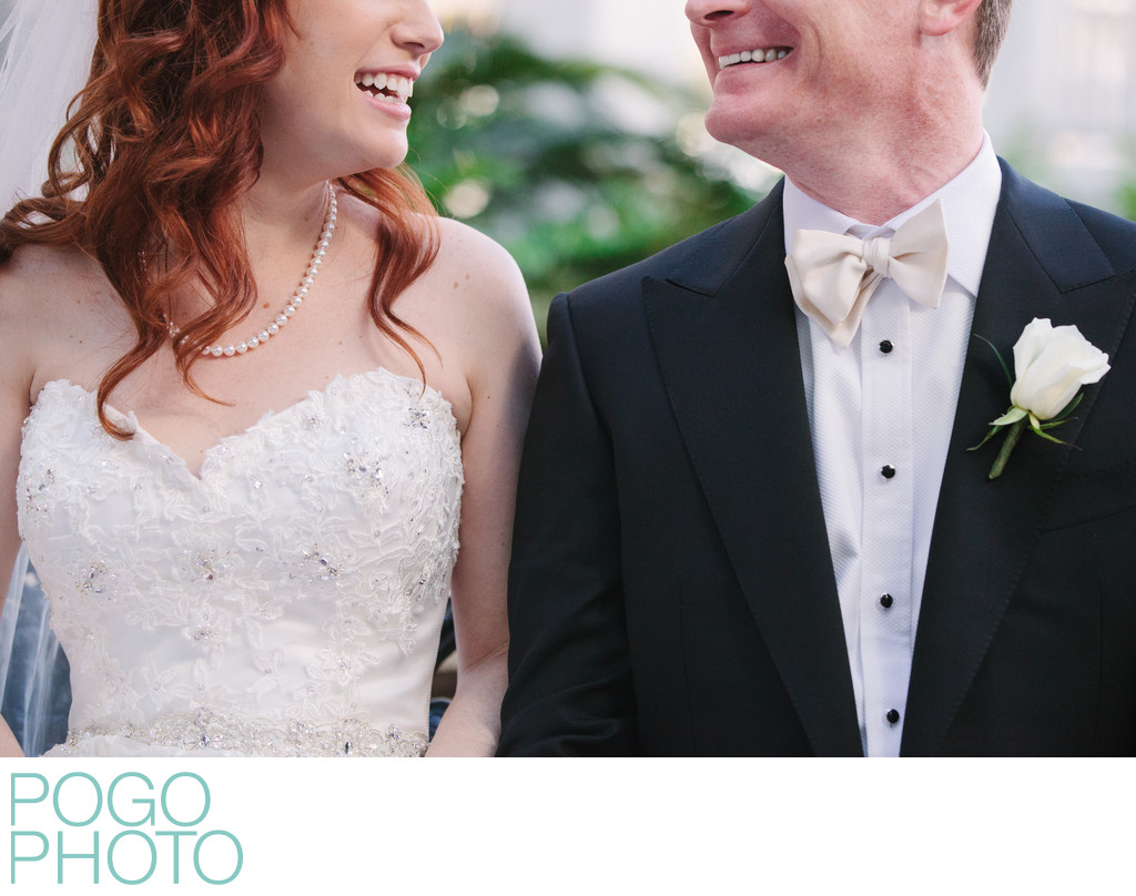 Delighted bride and groom at Grand Floridian Resort
