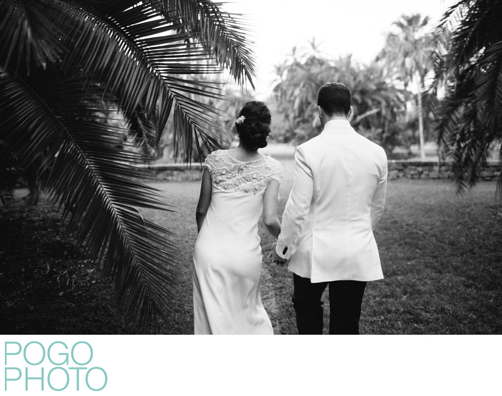 Black and White Documentary Photo from Garden Wedding