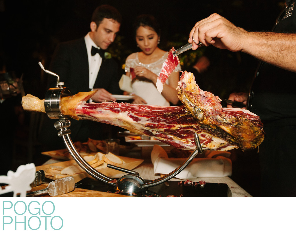 Jamón Ibérico Served at Wedding Cocktail Hour in Miami