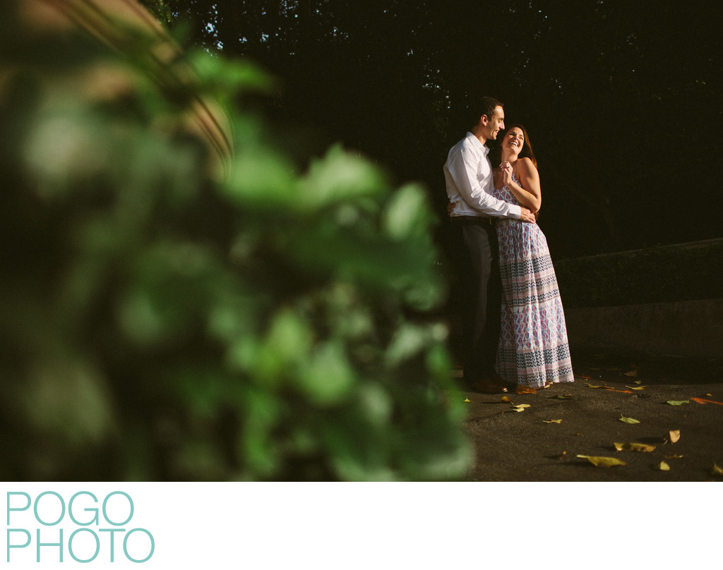 Voyeuristic Engagement Image in Dramatic Natural Light