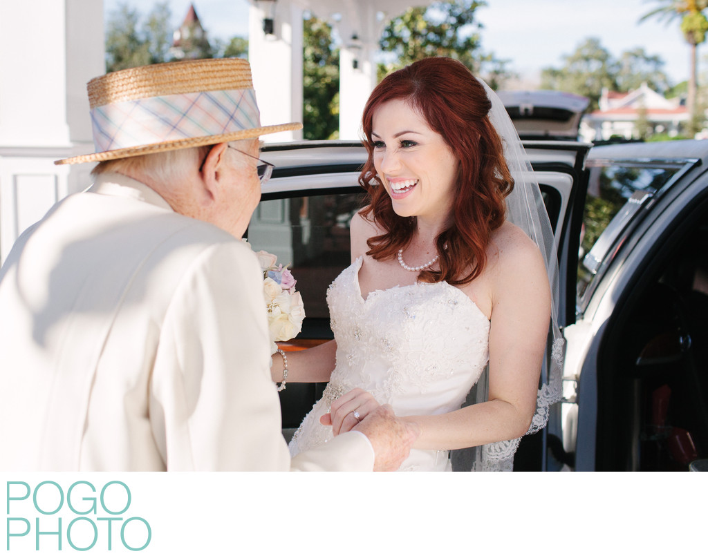 Grand Floridian Bride Greeted by Legend Richard Gerth