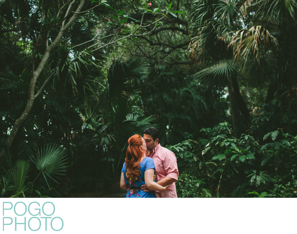 South Florida Engagement Photos with Historic Palms