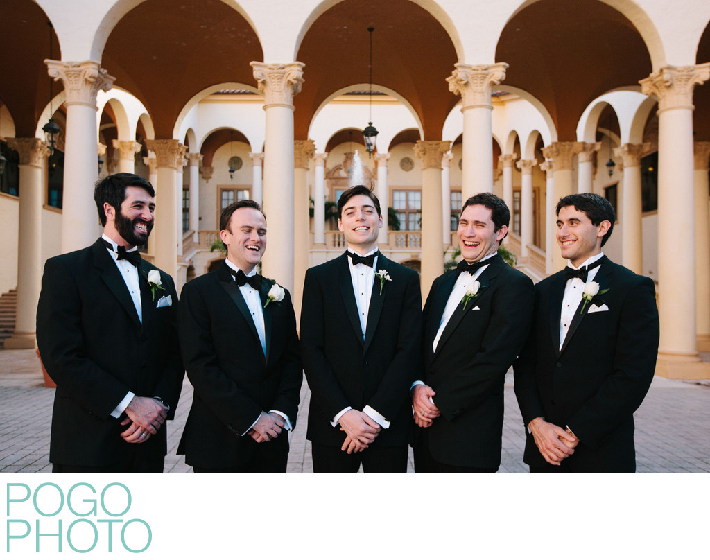 Biltmore Coral Gables Outdoor Groom and Groomsmen Photo