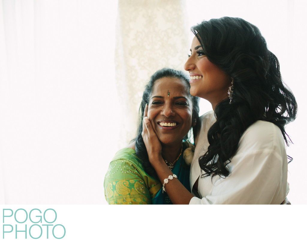 Sweet Moment Between Bride and Mom in West Palm Beach