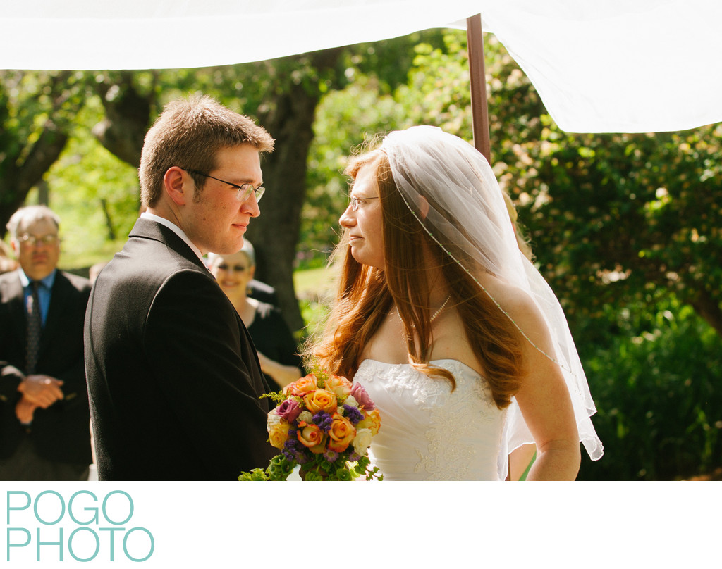 Outdoor Jewish Ceremony Under Chuppah in Southern VT