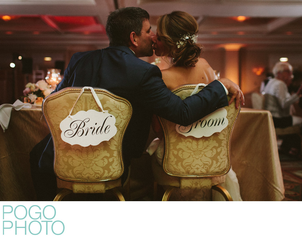 Funny Accidental Seat Mixup with Bride & Groom Signs