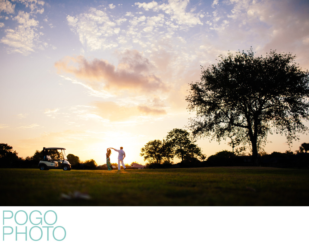 Palm Beach Photographer at Golf Themed Engagement