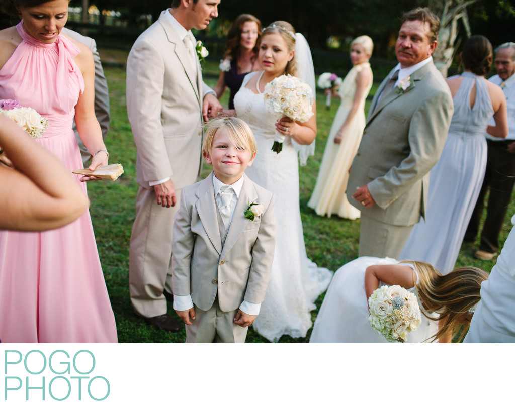 Florida Farm Wedding with Pastel Dresses & Khaki Suits