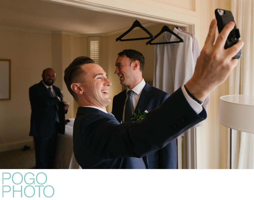 South Florida Photographers With Groom at Boca Resort 