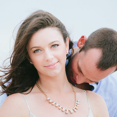 Striking beach engagement portraits on Singer Island