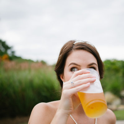 Beer drinking bride in Palm Beach County