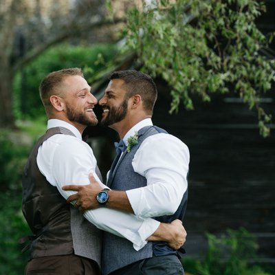 New England Same Sex Wedding Photographers at VT Barn