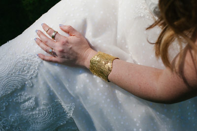 Custom Monika Knutsson Gold Lace Cuff Bracelet