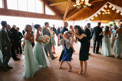 Enthusiastic Wedding Guests at Lake Placid Club, NY