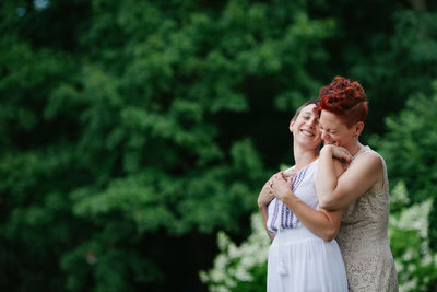 Relaxed Same Sex Wedding Portraits in New Hampshire