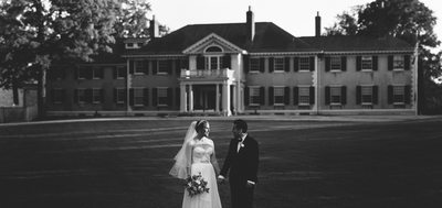 Hildene Vermont Wedding in Black and White