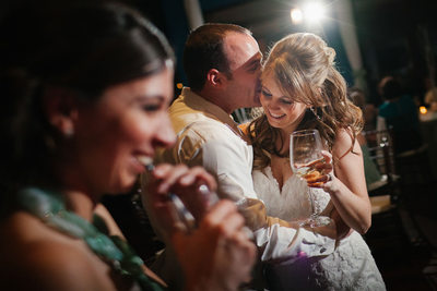 Affectionate Wedding Couple Drink & Dance in Naples, FL