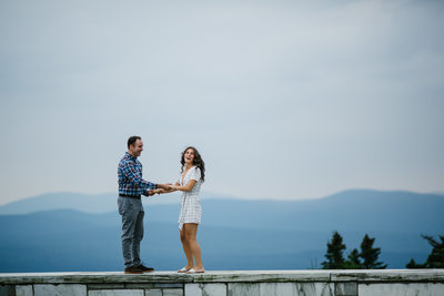 New England Engagement Photographers on Mountaintop