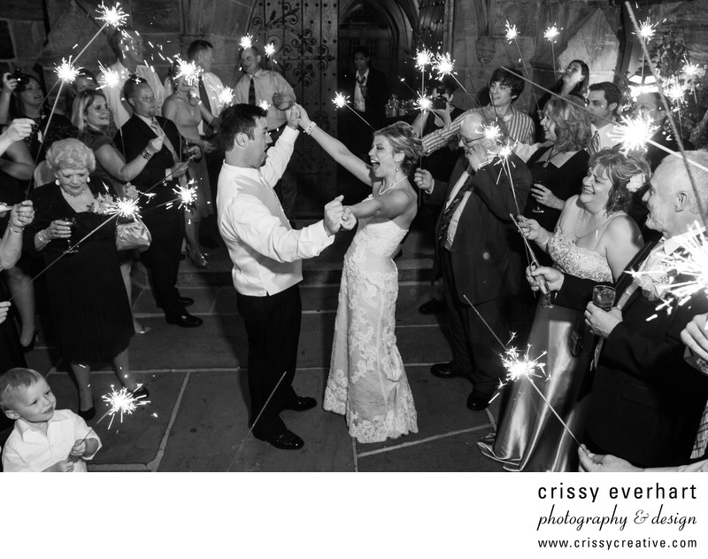 Sparkler Send Off at Merion Tribute House