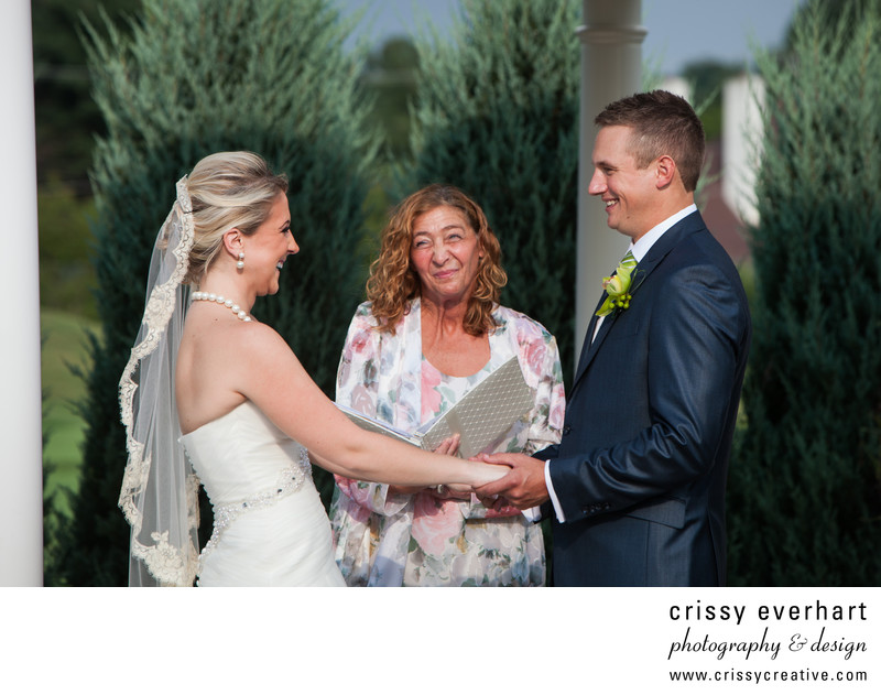 Exchanging Vows at Penn Oaks Golf Club in West Chester