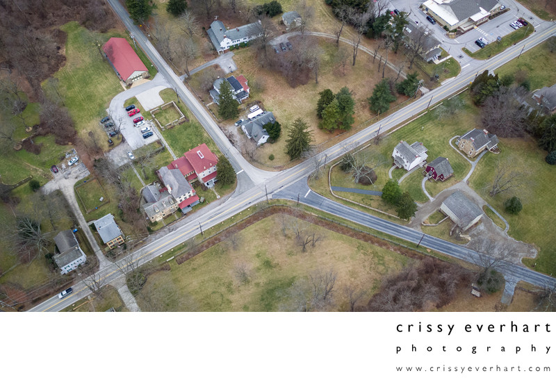 Aerial view of Sugartown, Boot and Spring Roads