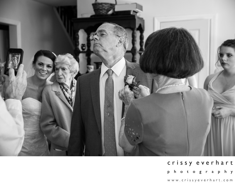 Hustle and Bustle of Wedding Day Prep at Bride's House