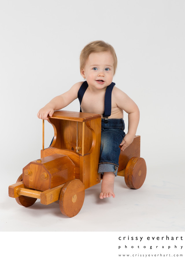 One Year Old Boy - Backdrop Pictures with Props