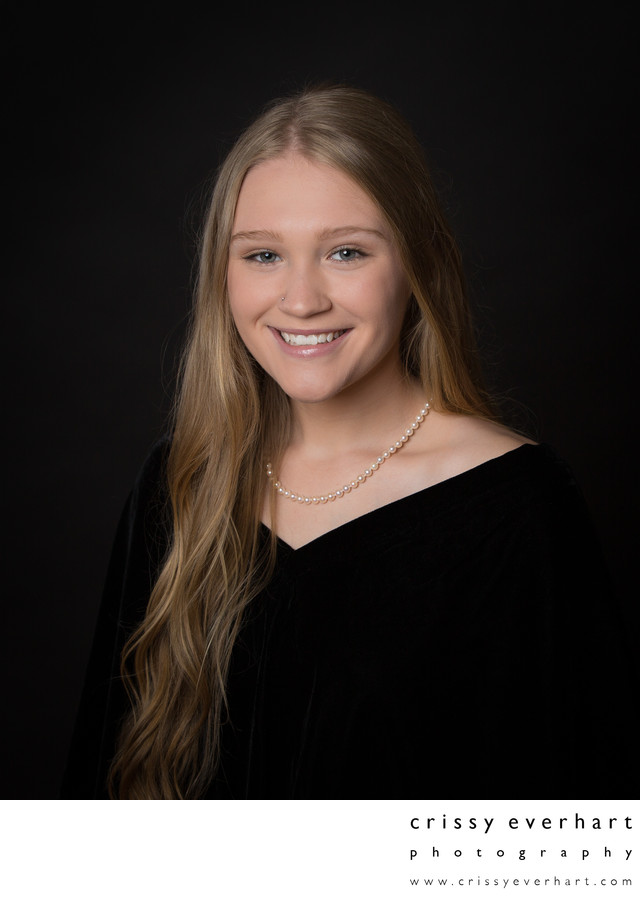 High School Senior Drape Portraits Crissy Everhart Photography