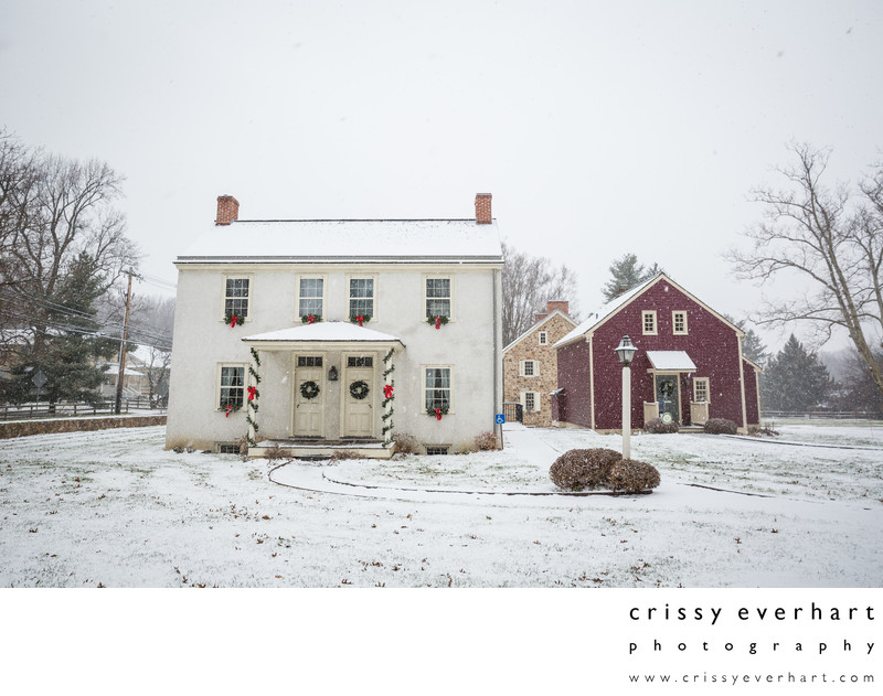 Historic Sugartown Portrait Studio in Snow