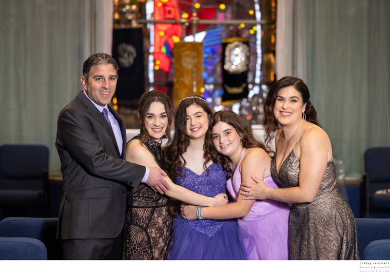 Family Photos Before Mitzvah Service