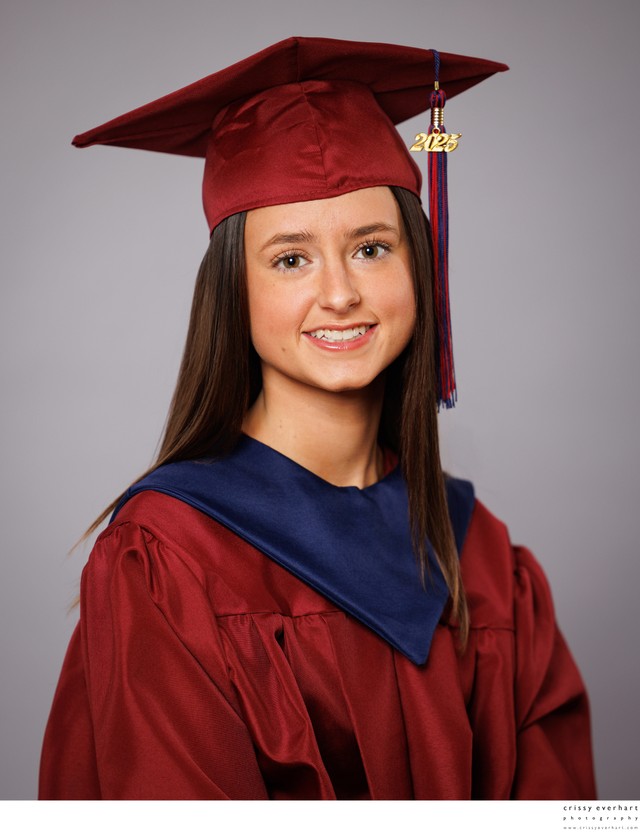 High School Graduation Photos with Cap and Gown