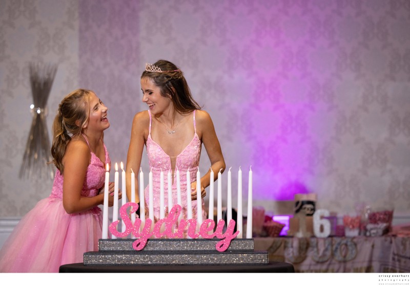 Candle Lighting Ceremony at Sweet 16 Party