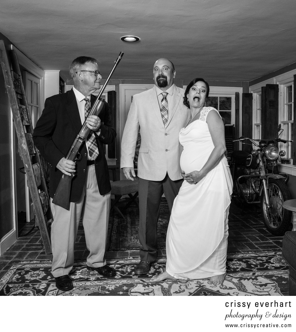 Shotgun Wedding! Clients with Great Sense of Humor!