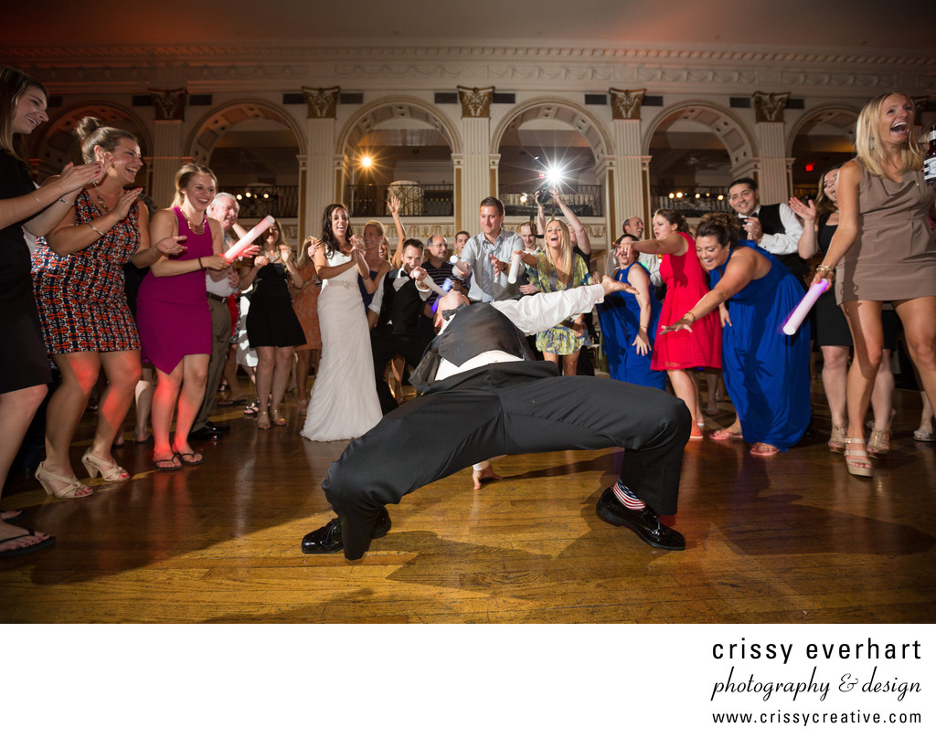 Groom's Wild Dance Moves at The Ballroom at the Ben