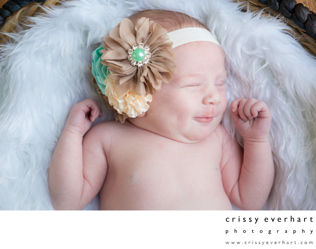 In Home Newborn Photographer - Sleepy Smiles