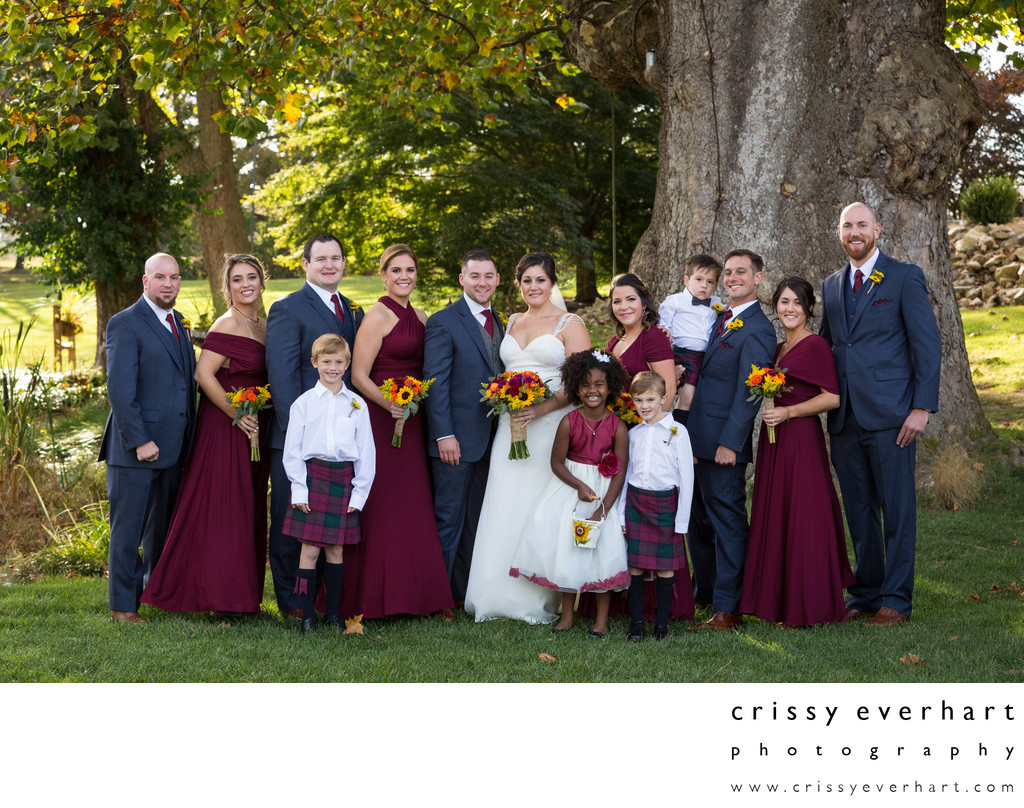 Wedding Party Photo- Manor House at Prophecy Creek Park