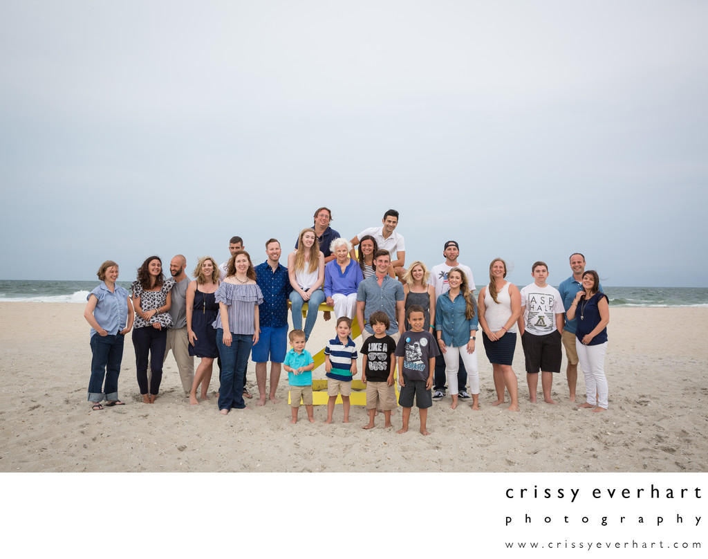 Beach Photos of Entire Family - New Jersey Photographer
