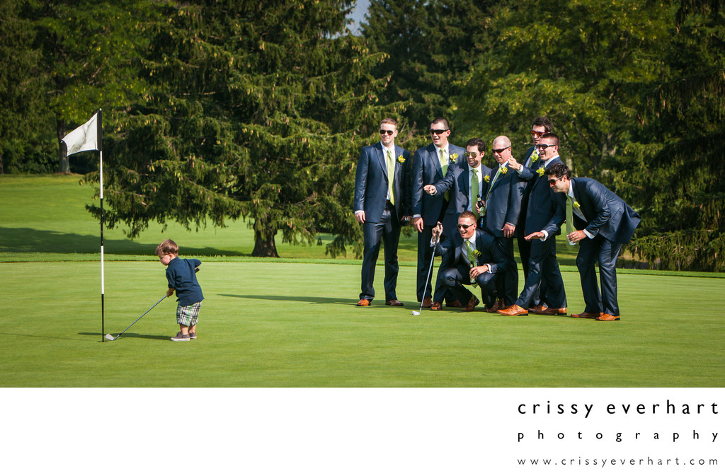 Penn Oaks Golf Club Fun Wedding Photographer