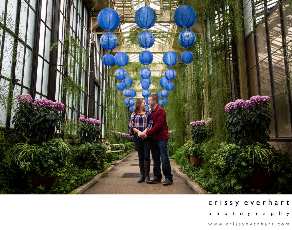 Colorful Longwood Gardens Engagement Session Photos