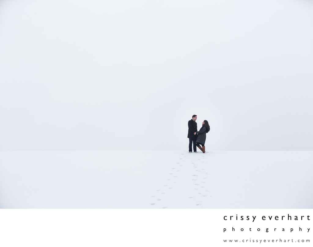 West Chester Engagement Photographer - Snowy Photos
